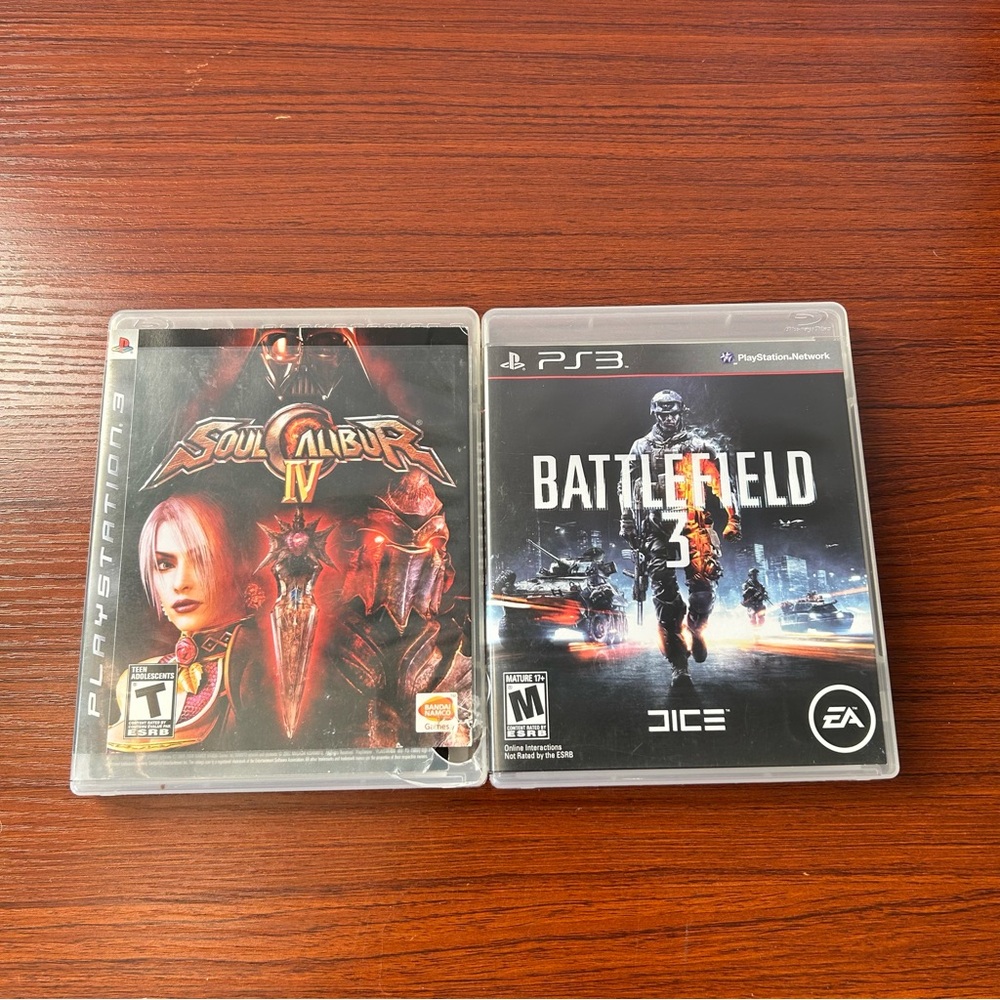 PLAYSTATION 3 PS3 Game Lot SOUL CALIBUR IV and BATTLEFIELD 3 Both TESTED